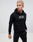 Night Addict Offline Embroidered Hoodie - Black