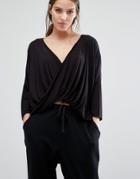 Y.a.s Lounge Knot Top - Black