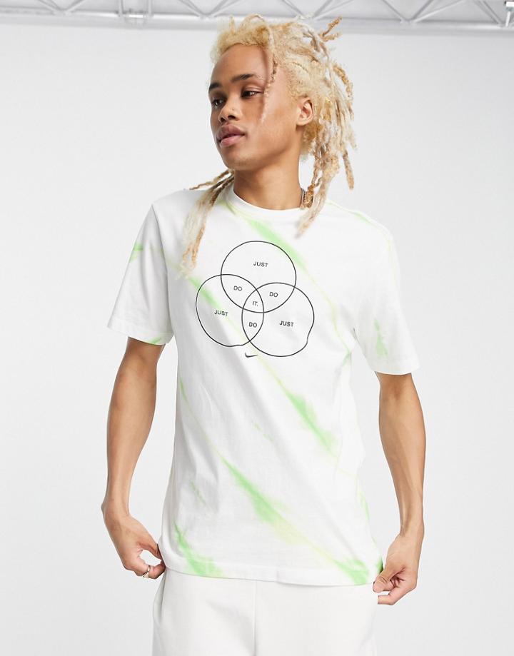 Nike Si Graphic Tie-dye T-shirt In White/multi