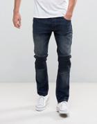 Brave Soul Denim Biker Jeans - Blue