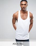 Asos Tall Tank With Extreme Racer Back In White - White