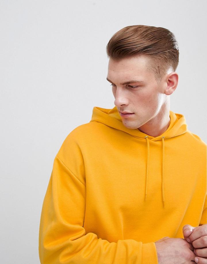 Asos Design Oversized Hoodie In Yellow - Yellow