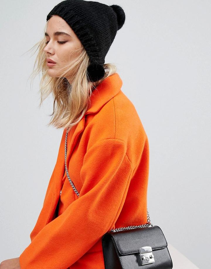 Urbancodetriple Pom Beanie In Black - Black