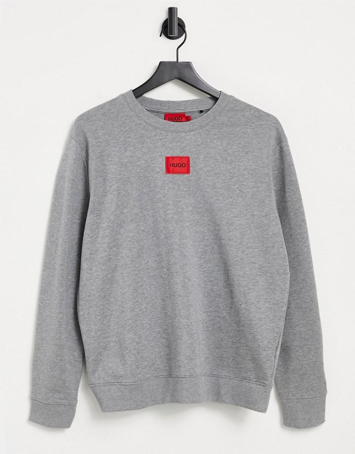 Hugo Diragol212 Logo Sweatshirt In Medium Gray-grey
