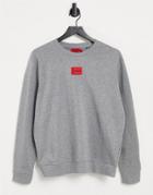 Hugo Diragol212 Logo Sweatshirt In Medium Gray-grey