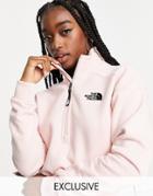 The North Face 1/4 Zip Fleece In Pink Exclusive At Asos