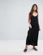 Selected Cross Back Detail Dress - Black