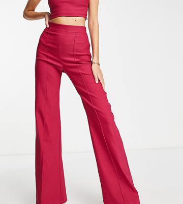 Vesper Tall Wide Leg Pants In Raspberry - Part Of A Set-pink