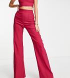 Vesper Tall Wide Leg Pants In Raspberry - Part Of A Set-pink
