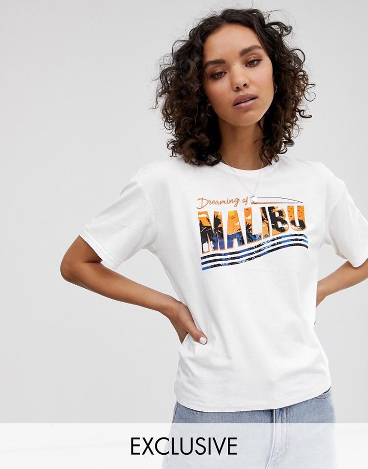 Only 'malibu' Jersey T-shirt-white