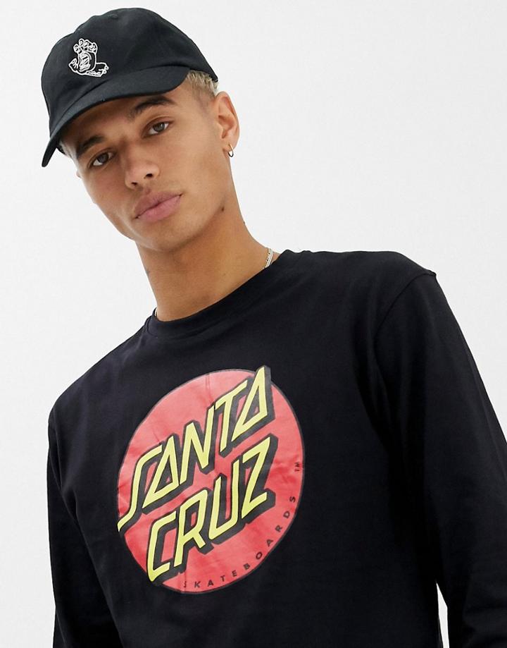Santa Cruz Gateway Hand Logo Baseball Cap In Black - Black