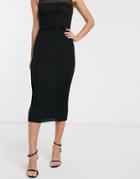 Asos Design Two-piece Knitted Midi Skirt-blues