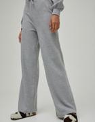 Pull & Bear Soft Touch Wide Leg Pants Set In Gray-grey