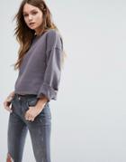 New Look Wide Sleeve Sweatshirt - Gray
