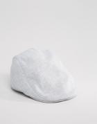 New Look Twill Flat Cap In Gray - Stone