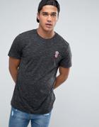 Brave Soul T-shirt With Embriodered Popcorn Logo - Black