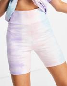 Chelsea Peers Organic Cotton Tie Dye Legging Short In Multi