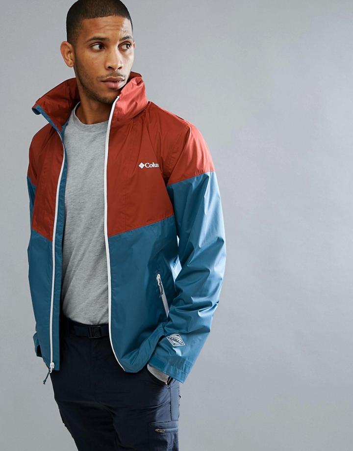 Columbia Inner Limits Jacket Waterproof Hooded In Blue/red - Blue