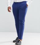 Asos Plus Super Skinny Smart Pants In Royal Blue - Blue