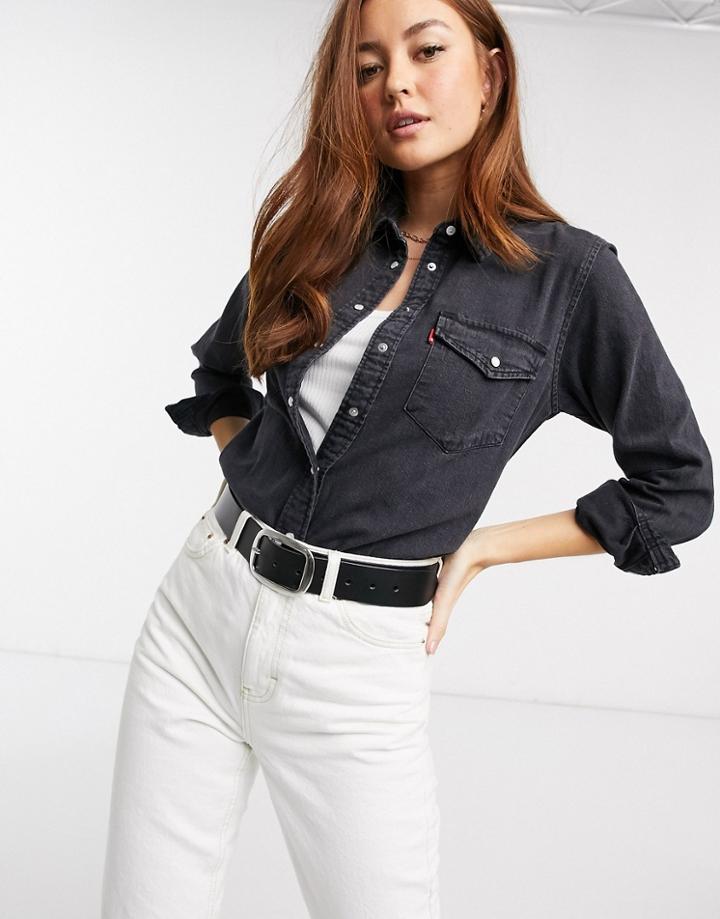 Levi's Essential Western Denim Shirt In Black
