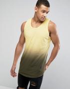 Religion Longline Tank With Color Fade - Yellow