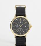 Reclaimed Vintage Inspired Black Canvas Watch In Black Exclusive To Asos - Black