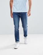 Ldn Dnm Skinny Jeans In Deep Indigo - Blue