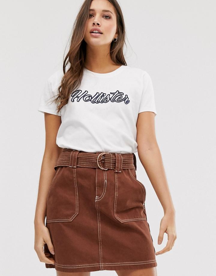 Hollister Logo T-shirt-white