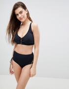 Pour Moi Lace Up Bikini Top C-g Cup - Black