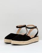 Raid Denny Black Flatform Espadrilles - Black