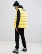 Napapijri Akke Oversized Vest With Back Logo In Yellow - Yellow