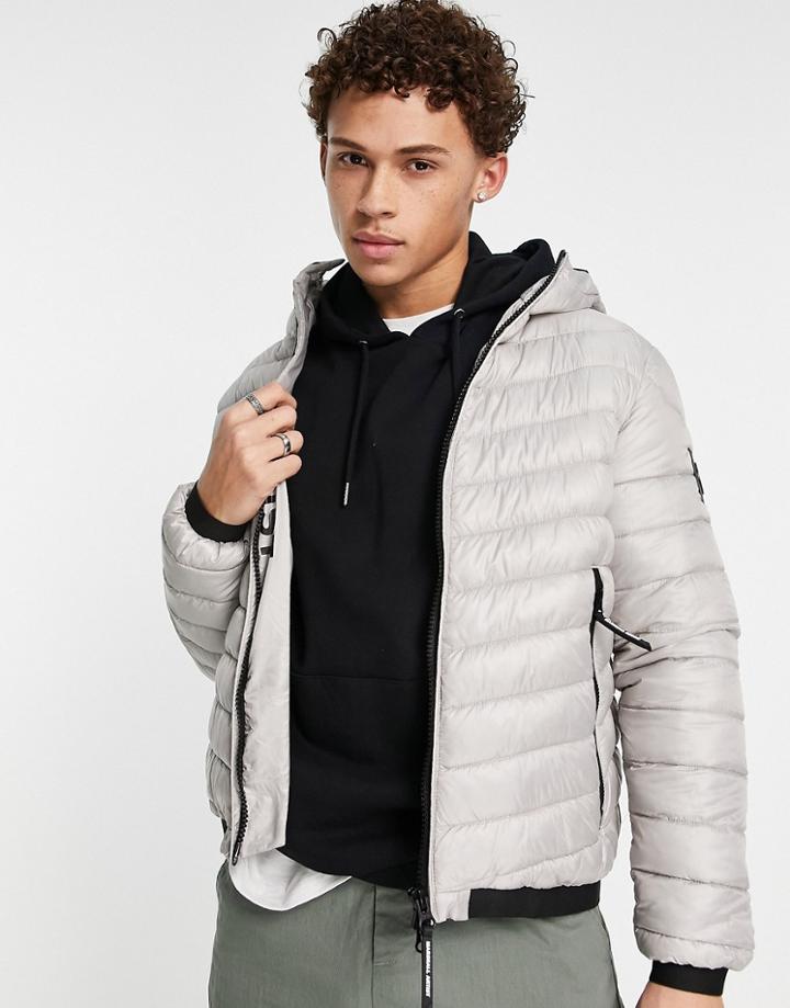 Marshall Artist Paninaro Lightweight Padded Jacket In Gray
