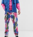 Collusion X007 Wide Leg Jeans In Tie Dye - Pink