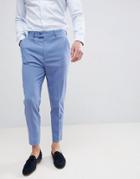 Asos Design Tapered Smart Pants In Airforce Blue - Blue