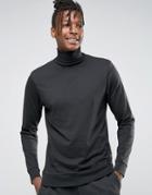 Adpt Jersey Roll Neck Sweatshirt - Black