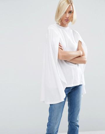 Asos White Extreme Cape T-shirt - White
