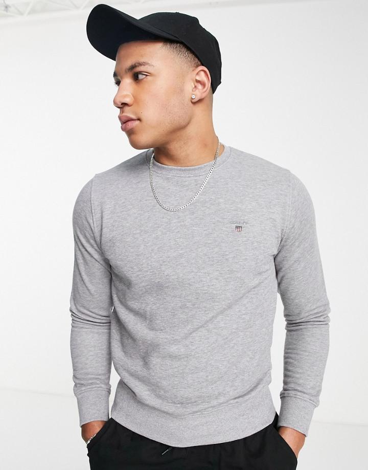 Gant Sweatshirt With Small Shield Logo In Gray