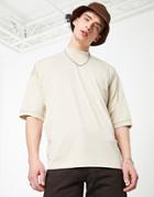 Asos Design Oversized T-shirt With Raglan And Cut & Sew In Tan-neutral