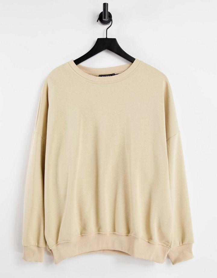 Naanaa Oversized Sweat In Stone-white