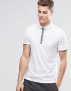 Boss Orange Polo Shirt With Contrast Placket In White - White