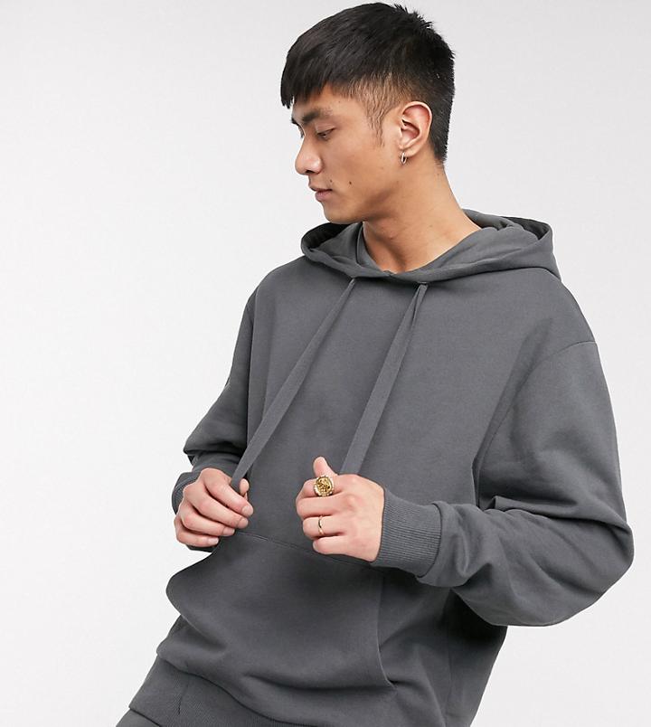 Collusion Graphic Logo Hoodie In Charcoal-gray