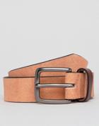 Peter Werth Pink Suede Belt With Contrast Keeper - Pink