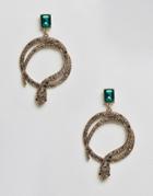 Aldo Crareven Snake Hoop Earrings - Gold