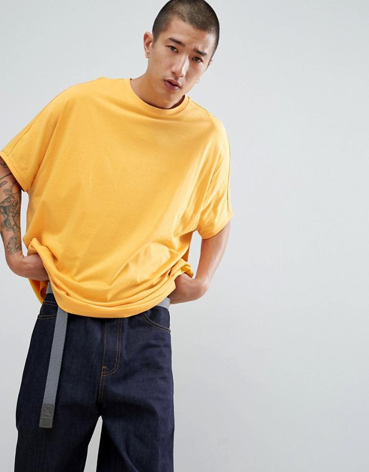 Asos Design Extreme Oversized T-shirt In Yellow