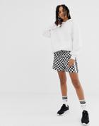 Adidas Originals Checkerboard Short In Black And White - Black