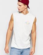 Afends Rockys Band Cut Tank - White