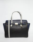 Fiorelli Large Winged Tote Bag - Black Navy Mix
