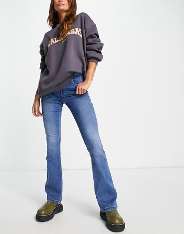 Only Royal Flared High Waisted Jeans In Blue-blues