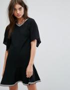 All Saints Alice Drop Waist Dress - Black