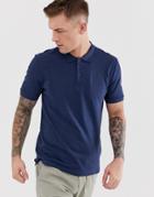 Only & Sons Pique Logo Polo In Navy